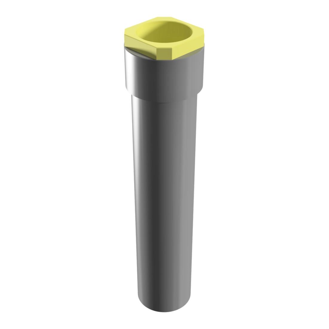 Schake Bodenhülse aus Grauguß + Gewinde, Spannring 500mm lang für 76mm Ø