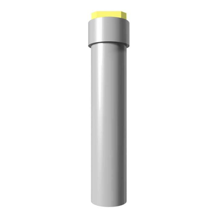 Schake Bodenhülse aus Grauguß + Gewinde, Spannring 500mm lang für 76mm Ø