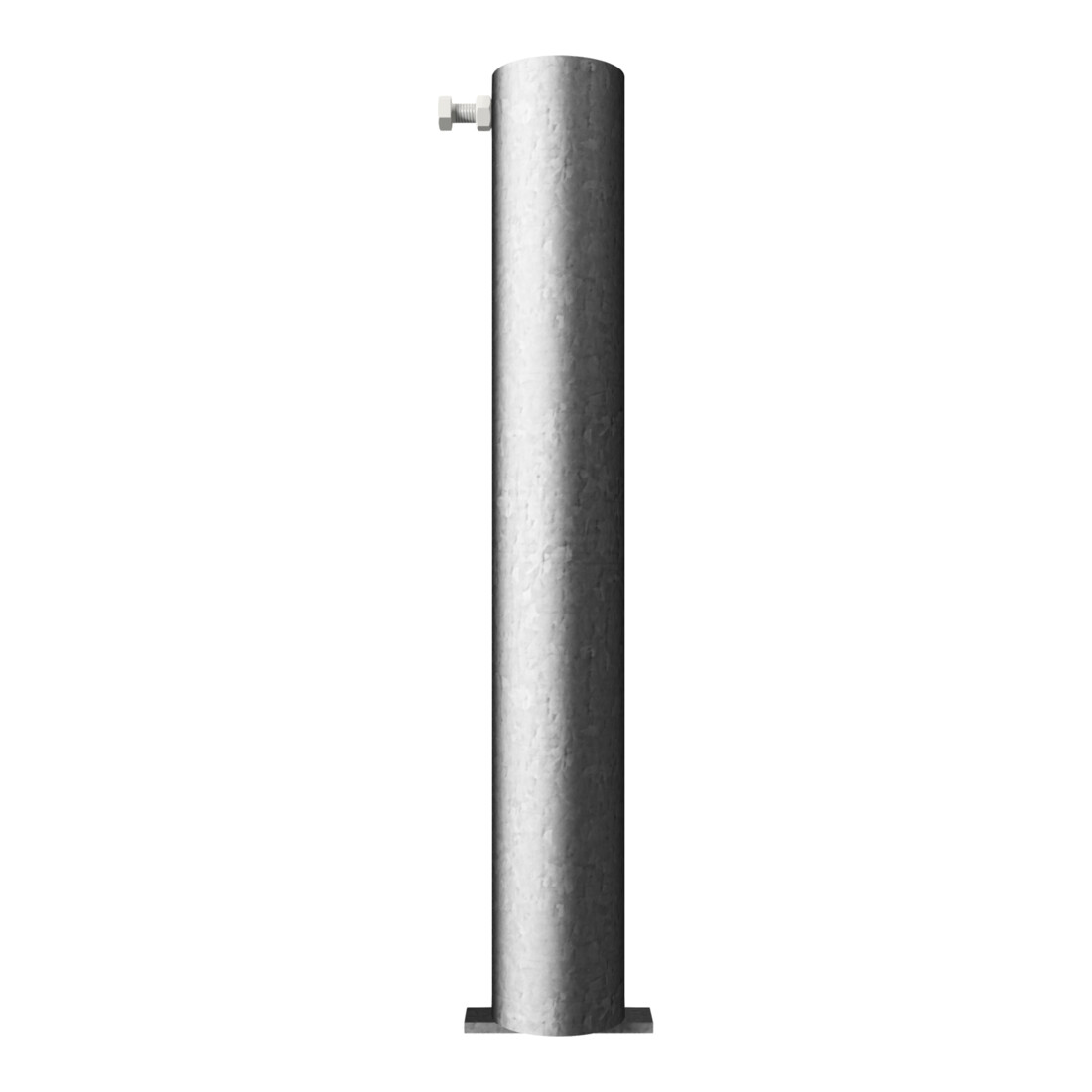 Schake Bodenhülse für Rohrpfosten Ø76mm + zwei seitlichen Verschraubungen, Länge: 400mm, feuerverzinkt