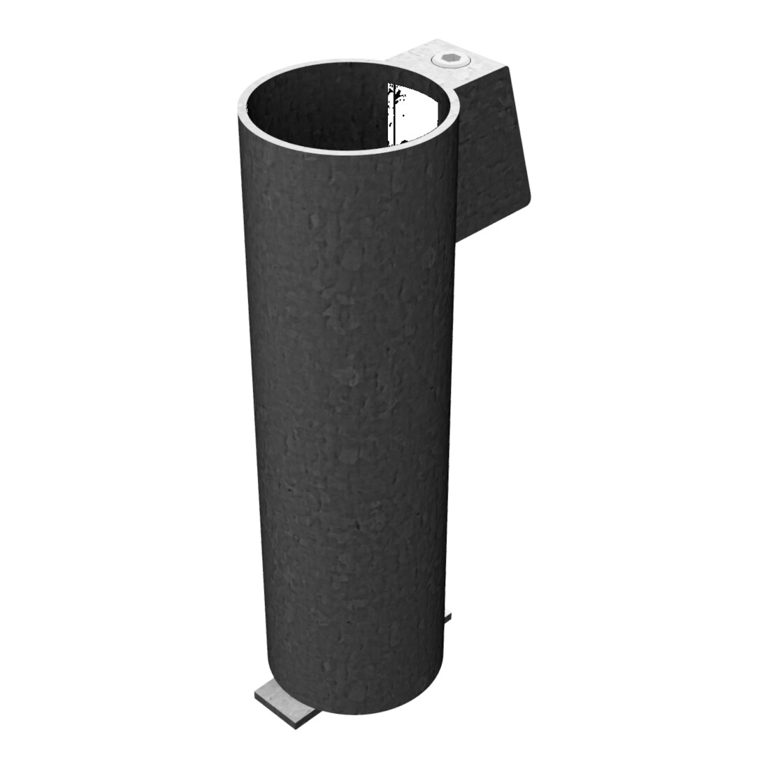 Schake Bodenhülse für Rohrpfosten Ø76mm + Feststellvorichtung, Länge: 300mm, feuerverzinkt