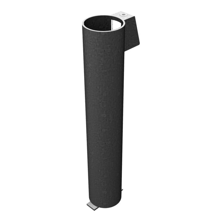 Schake Bodenhülse für Rohrpfosten Ø76mm + Feststellvorichtung, Länge: 500mm, feuerverzinkt
