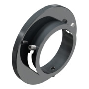 Schake Bodenrosette für 76mm Pfosten für Modell 478 + 3 Befestigungsschrauben M8 (auf 120°), beschichtet,-5