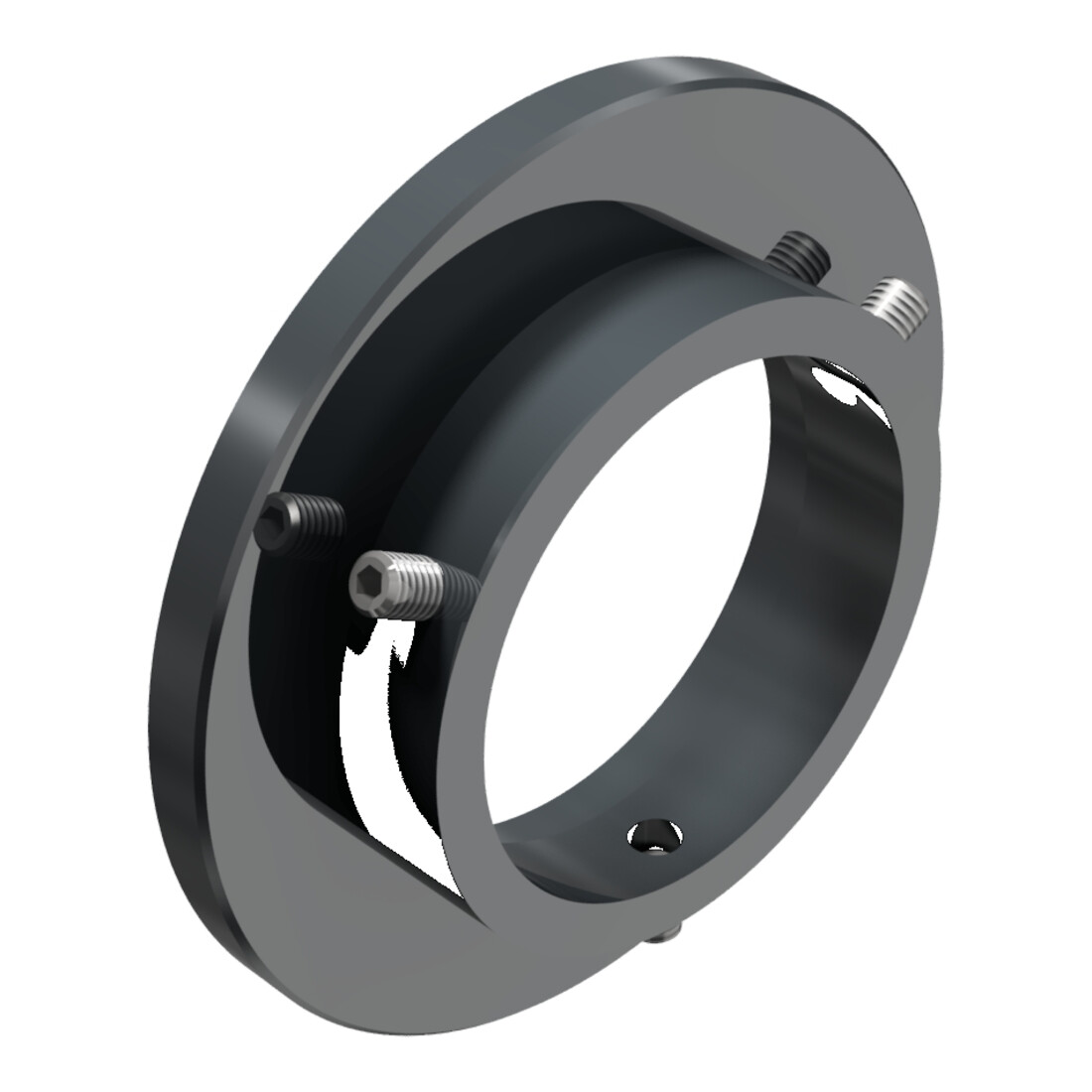 Schake Bodenrosette für 76mm Pfosten für Modell 478 + 3 Befestigungsschrauben M8 (auf 120°), beschichtet,