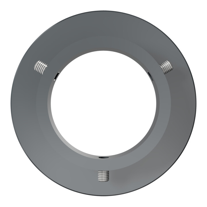 Schake Bodenrosette für 76mm Pfosten für Modell 478 + 3 Befestigungsschrauben M8 (auf 120°), beschichtet,
