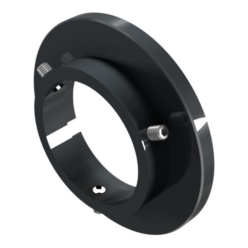 Schake Bodenrosette für 76mm Pfosten für Modell 478 + 3 Befestigungsschrauben M8 (auf 120°), beschichtet,