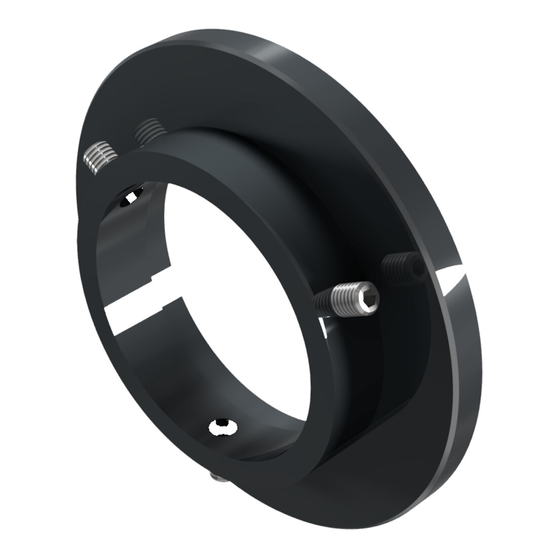 Schake Bodenrosette für 76mm Pfosten für Modell 478 + 3 Befestigungsschrauben M8 (auf 120°), beschichtet,