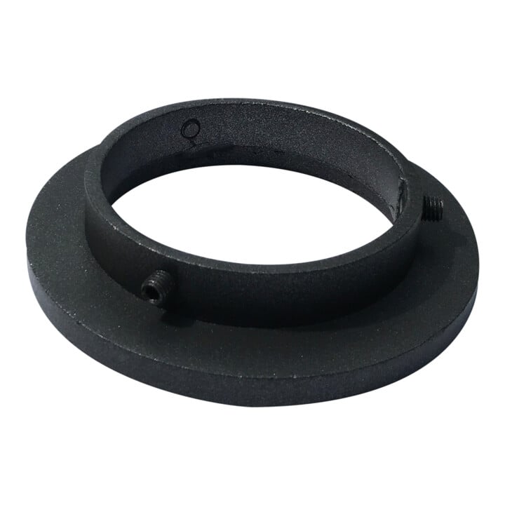 Schake Bodenrosette für 76mm Pfosten für Modell 478 + 3 Befestigungsschrauben M8 (auf 120°), beschichtet,