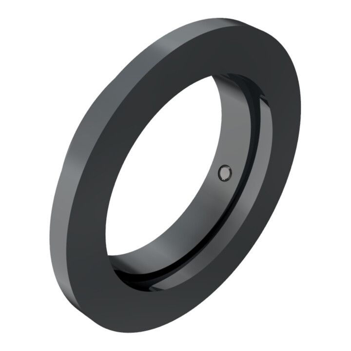Schake Bodenrosette für 89 mm Pfosten für Modell 4084 + 3 Befestigungsschrauben M8 (auf 120°), beschichtet (Feinstruktur)
