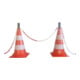 Schake Chaîne de barrière rouge/blanc, plastique 6 mm, 25 m-1