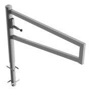 Schake Drehbare Wegesperre + selbsteinrastender Verriegelung 1,50m für Vorhangschloss Drehpfosten: Ø 102mm, Schrankenarm: 60x40mm, zum Einbetonieren,-5