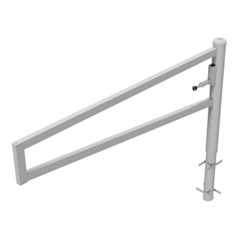 Schake Drehbare Wegesperre + selbsteinrastender Verriegelung 2,00m für Vorhangschloss Drehpfosten: Ø 102mm, Schrankenarm: 60x40mm, zum Einbetonieren,