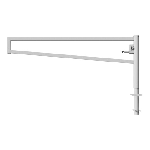 Schake Drehbare Wegesperre + selbsteinrastender Verriegelung 2,50m + Dreikantverschluß Drehpfosten: Ø 102mm, Schrankenarm: 60x40mm, zum Einbetonieren,