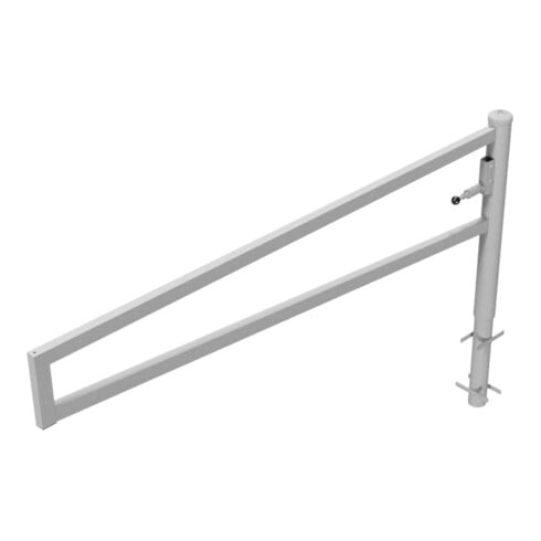 Schake Drehbare Wegesperre + selbsteinrastender Verriegelung 2,50m für Vorhangschloss Drehpfosten: Ø 102mm, Schrankenarm: 60x40mm, zum Einbetonieren,
