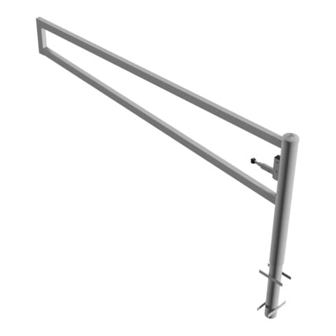 Schake Drehbare Wegesperre + selbsteinrastender Verriegelung 2,50m für Vorhangschloss Drehpfosten: Ø 102mm, Schrankenarm: 60x40mm, zum Einbetonieren,