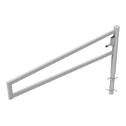 Schake Drehbare Wegesperre + selbsteinrastender Verriegelung 2,50m + Profilzylinder Drehpfosten: Ø 102mm, Schrankenarm: 60x40mm, zum Einbetonieren, feuerverzinkt-2