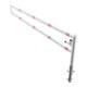 Schake Drehbare Wegesperre + selbsteinrastender Verriegelung 2,50m + Profilzylinder Drehpfosten: Ø 102mm, Schrankenarm: 60x40mm, zum Einbetonieren, beschichtet, weiß / rot