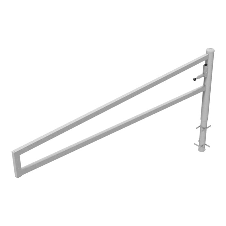 Schake Drehbare Wegesperre + selbsteinrastender Verriegelung 3,00m für Vorhangschloss Drehpfosten: Ø 102mm, Schrankenarm: 60x40mm, zum Einbetonieren,