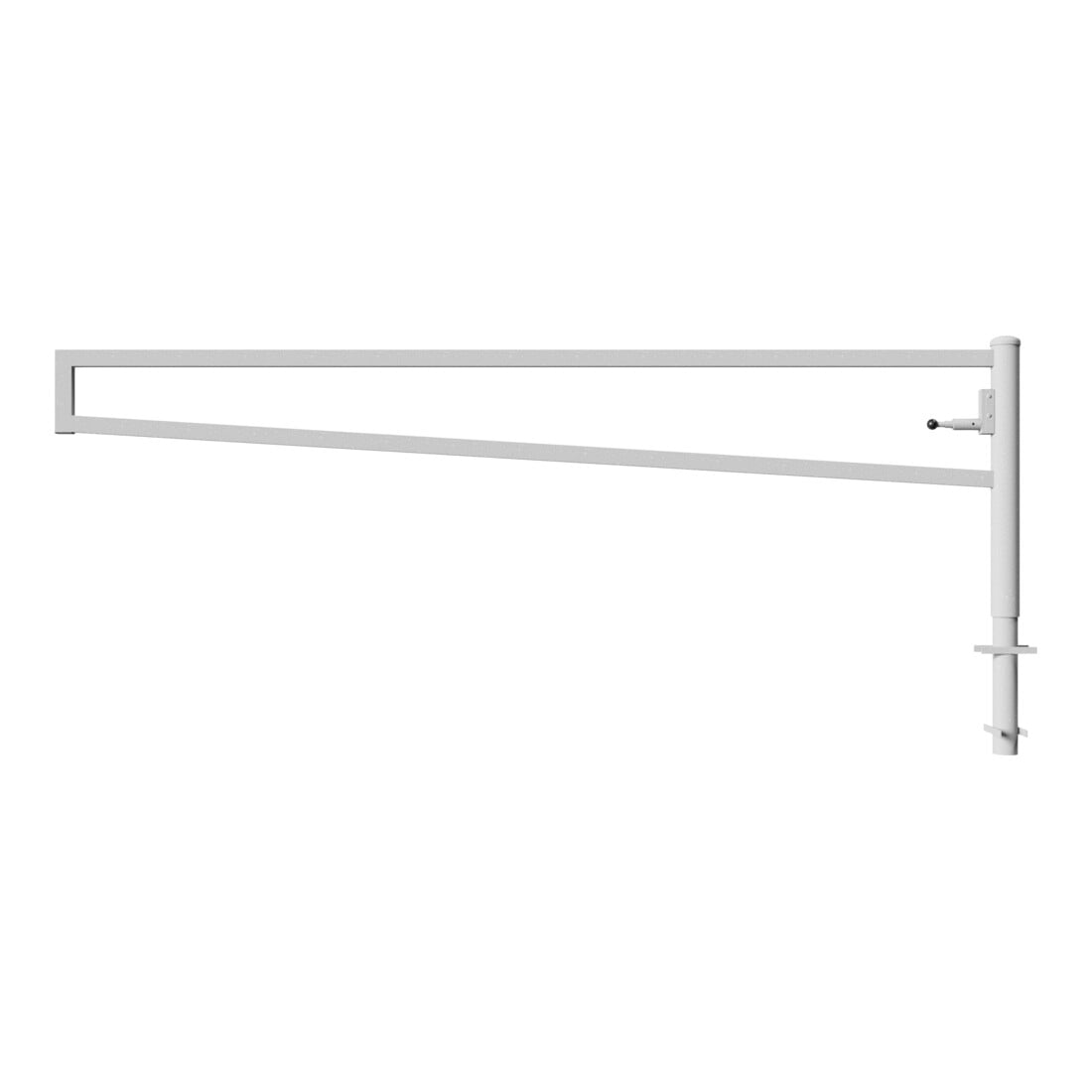 Schake Drehbare Wegesperre + selbsteinrastender Verriegelung 3,50m für Vorhangschloss Drehpfosten: Ø 102mm, Schrankenarm: 60x40mm, zum Einbetonieren,