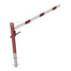 Schake Drehschranke 2,00m, für Vorhangschloss + Seilzugverstärkung, Drehpfosten: Ø 102mm, rot (RAL 3001) Schrankenarm: Aluminiumrohr 100x50mm, weiß / rot zum Einbetonieren-5