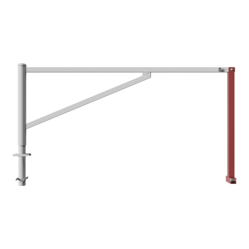 Schake Drehschranke 2,50m + Dreikantverschluß Drehpfosten: Ø 102mm, Schrankenarm: 60x40mm inkl. 2 Auflagepfosten, zum Einbetonieren, feuerverzinkt