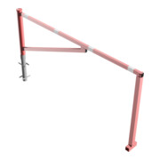 Schake Drehschranke 2,50m, für Vorhangschloss Drehpfosten: Ø 102mm, Schrankenarm: 60x40mm inkl. 2 Auflagepfosten, zum Einbetonieren, beschichtet, rot / weiß-4