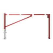 Schake Drehschranke 2,50m + Profilzylinder Drehpfosten: Ø 102mm, Schrankenarm: 60x40mm inkl. 2 Auflagepfosten, zum Einbetonieren, beschichtet, rot / weiß-5