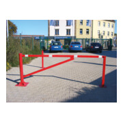 Schake Drehschranke 3,00m + Dreikantverschluß Drehpfosten: Ø 102mm, Schrankenarm: 60x40mm inkl. 2 Auflagepfosten, zum Einbetonieren, feuerverzinkt-2
