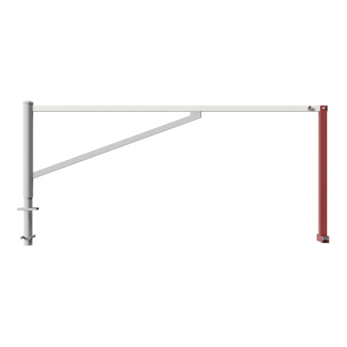 Schake Drehschranke 3,00m + Dreikantverschluß Drehpfosten: Ø 102mm, Schrankenarm: 60x40mm inkl. 2 Auflagepfosten, zum Einbetonieren, feuerverzinkt