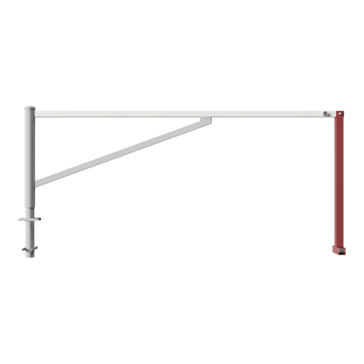 Schake Drehschranke 3,00m + Dreikantverschluß Drehpfosten: Ø 102mm, Schrankenarm: 60x40mm inkl. 2 Auflagepfosten, zum Einbetonieren, feuerverzinkt