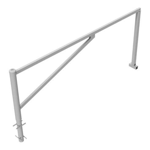 Schake Drehschranke 3,00m, für Vorhangschloss Drehpfosten: Ø 102mm, Schrankenarm: 60x40mm inkl. 2 Auflagepfosten, zum Einbetonieren, feuerverzinkt