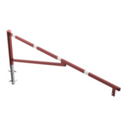 Schake Drehschranke 3,00m + Profilzylinder Drehpfosten: Ø 102mm, Schrankenarm: 60x40mm inkl. 2 Auflagepfosten, zum Einbetonieren, beschichtet, rot / weiß-2