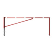 Schake Drehschranke 3,50m + Dreikantverschluß Drehpfosten: Ø 102mm, Schrankenarm: 60x40mm inkl. 2 Auflagepfosten, zum Einbetonieren, beschichtet, rot / weiß-5