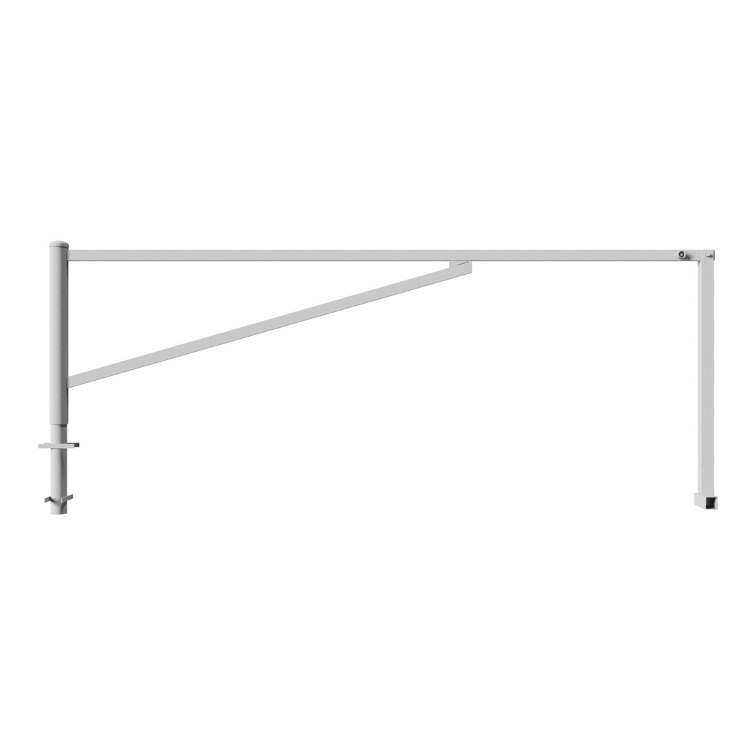Schake Drehschranke 3,50m + Dreikantverschluß Drehpfosten: Ø 102mm, Schrankenarm: 60x40mm inkl. 2 Auflagepfosten, zum Einbetonieren, feuerverzinkt