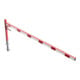 Schake Drehschranke 3,50m + Dreikantverschluss + Seilzugverstärkung, Drehpfosten: Ø 102mm, rot (RAL 3001) Schrankenarm: Aluminiumrohr 100x50mm, weiß / rot zum Einbetonieren