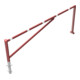 Schake Drehschranke 3,50m, für Vorhangschloss Drehpfosten: Ø 102mm, Schrankenarm: 60x40mm inkl. 2 Auflagepfosten, zum Einbetonieren, beschichtet, rot / weiß-5
