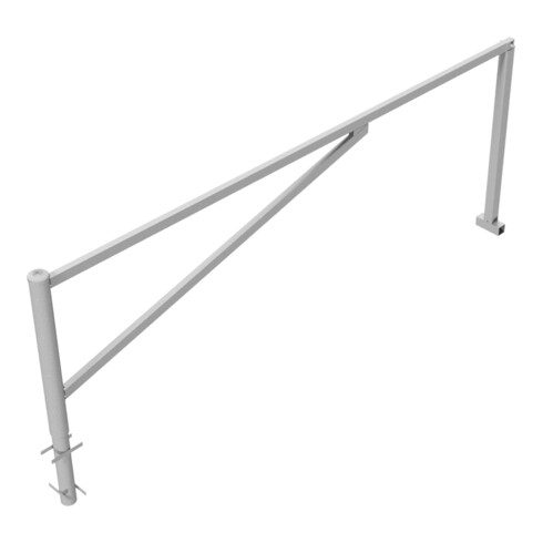 Schake Drehschranke 3,50m, für Vorhangschloss Drehpfosten: Ø 102mm, Schrankenarm: 60x40mm inkl. 2 Auflagepfosten, zum Einbetonieren, feuerverzinkt