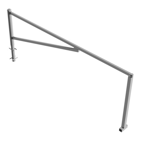 Schake Drehschranke 3,50m, für Vorhangschloss Drehpfosten: Ø 102mm, Schrankenarm: 60x40mm inkl. 2 Auflagepfosten, zum Einbetonieren, feuerverzinkt