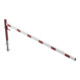 Schake Drehschranke 3,50m, für Vorhangschloss + Seilzugverstärkung, Drehpfosten: Ø 102mm, rot (RAL 3001) Schrankenarm: Aluminiumrohr 100x50mm, weiß / rot zum Einbetonieren-4