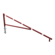 Schake Drehschranke 3,50m + Profilzylinder Drehpfosten: Ø 102mm, Schrankenarm: 60x40mm inkl. 2 Auflagepfosten, zum Einbetonieren, beschichtet, rot / weiß-2