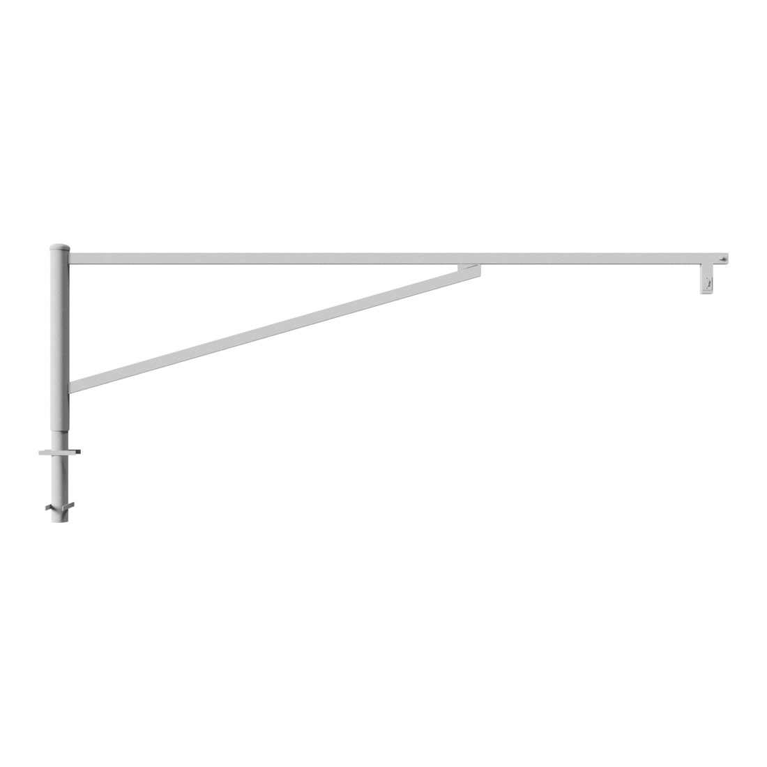 Schake Drehschranke 3,50m + Profilzylinder Drehpfosten: Ø 102mm, Schrankenarm: 60x40mm inkl. 2 Auflagepfosten, zum Einbetonieren, feuerverzinkt