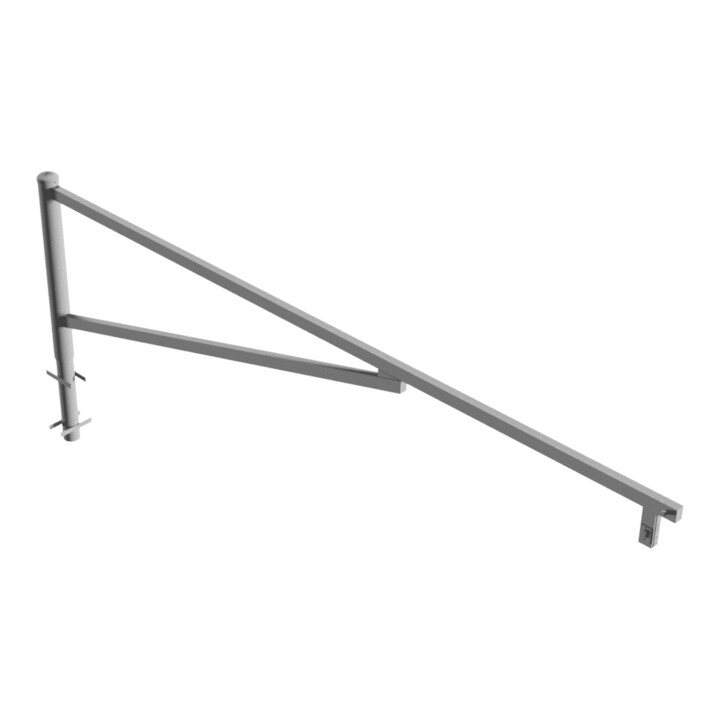 Schake Drehschranke 3,50m + Profilzylinder Drehpfosten: Ø 102mm, Schrankenarm: 60x40mm inkl. 2 Auflagepfosten, zum Einbetonieren, feuerverzinkt