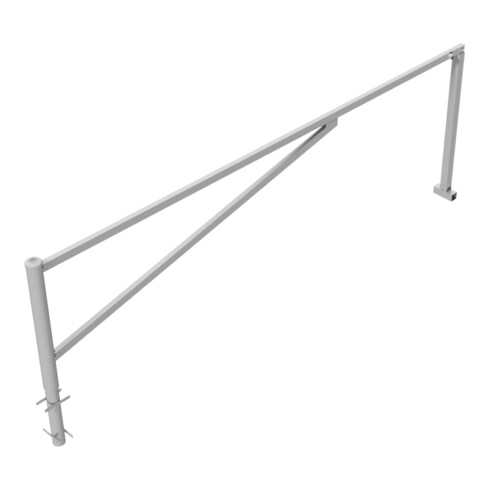 Schake Drehschranke 4,00m + Dreikantverschluß Drehpfosten: Ø 102mm, Schrankenarm: 60x40mm inkl. 2 Auflagepfosten, zum Einbetonieren, feuerverzinkt