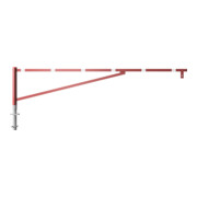 Schake Drehschranke 4,00m + Profilzylinder Drehpfosten: Ø 102mm, Schrankenarm: 60x40mm inkl. 2 Auflagepfosten, zum Einbetonieren, beschichtet, rot / weiß-4