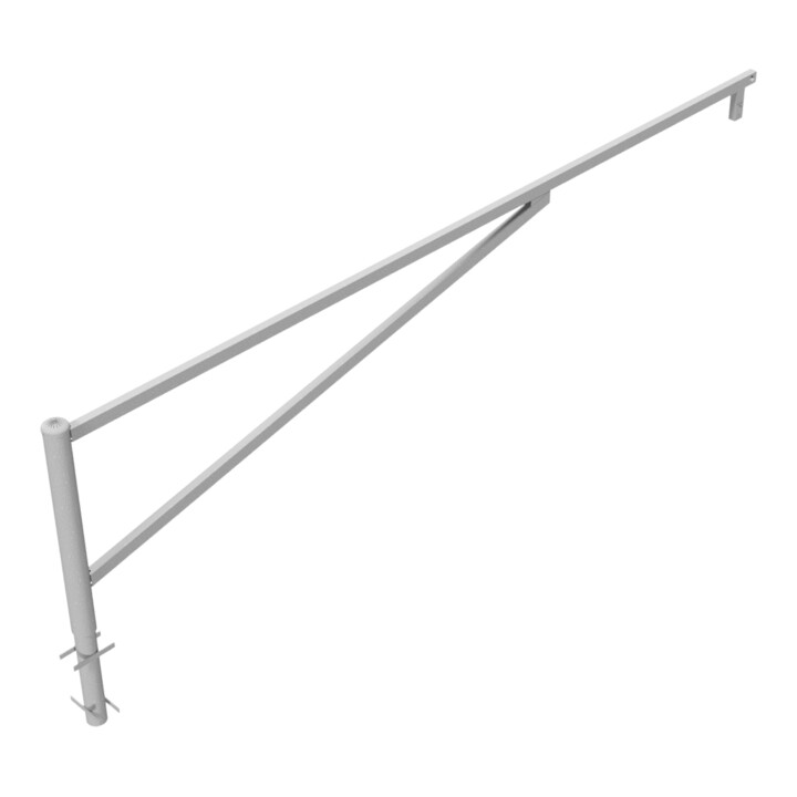 Schake Drehschranke 4,00m + Profilzylinder Drehpfosten: Ø 102mm, Schrankenarm: 60x40mm inkl. 2 Auflagepfosten, zum Einbetonieren, feuerverzinkt