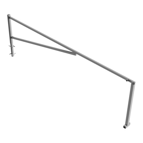 Schake Drehschranke 4,50m + Dreikantverschluß Drehpfosten: Ø 102mm, Schrankenarm: 60x40mm inkl. 2 Auflagepfosten, zum Einbetonieren, feuerverzinkt
