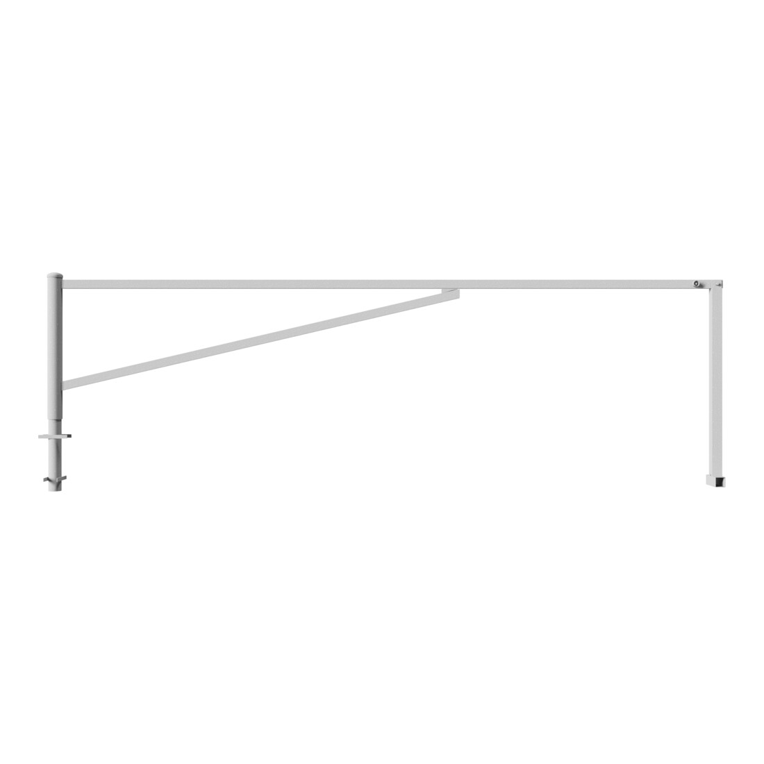 Schake Drehschranke 4,50m + Dreikantverschluß Drehpfosten: Ø 102mm, Schrankenarm: 60x40mm inkl. 2 Auflagepfosten, zum Einbetonieren, feuerverzinkt