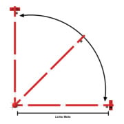 Schake Drehschranke 4,50m, für Vorhangschloss Drehpfosten: Ø 102mm, Schrankenarm: 60x40mm inkl. 2 Auflagepfosten, zum Einbetonieren, beschichtet, rot / weiß-2