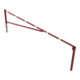 Schake Drehschranke 4,50m + Profilzylinder Drehpfosten: Ø 102mm, Schrankenarm: 60x40mm inkl. 2 Auflagepfosten, zum Einbetonieren, beschichtet, rot / weiß-5