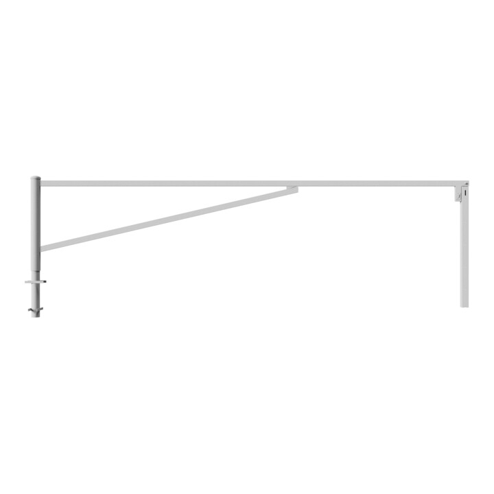 Schake Drehschranke 4,50m + Profilzylinder Drehpfosten: Ø 102mm, Schrankenarm: 60x40mm inkl. 2 Auflagepfosten, zum Einbetonieren, feuerverzinkt