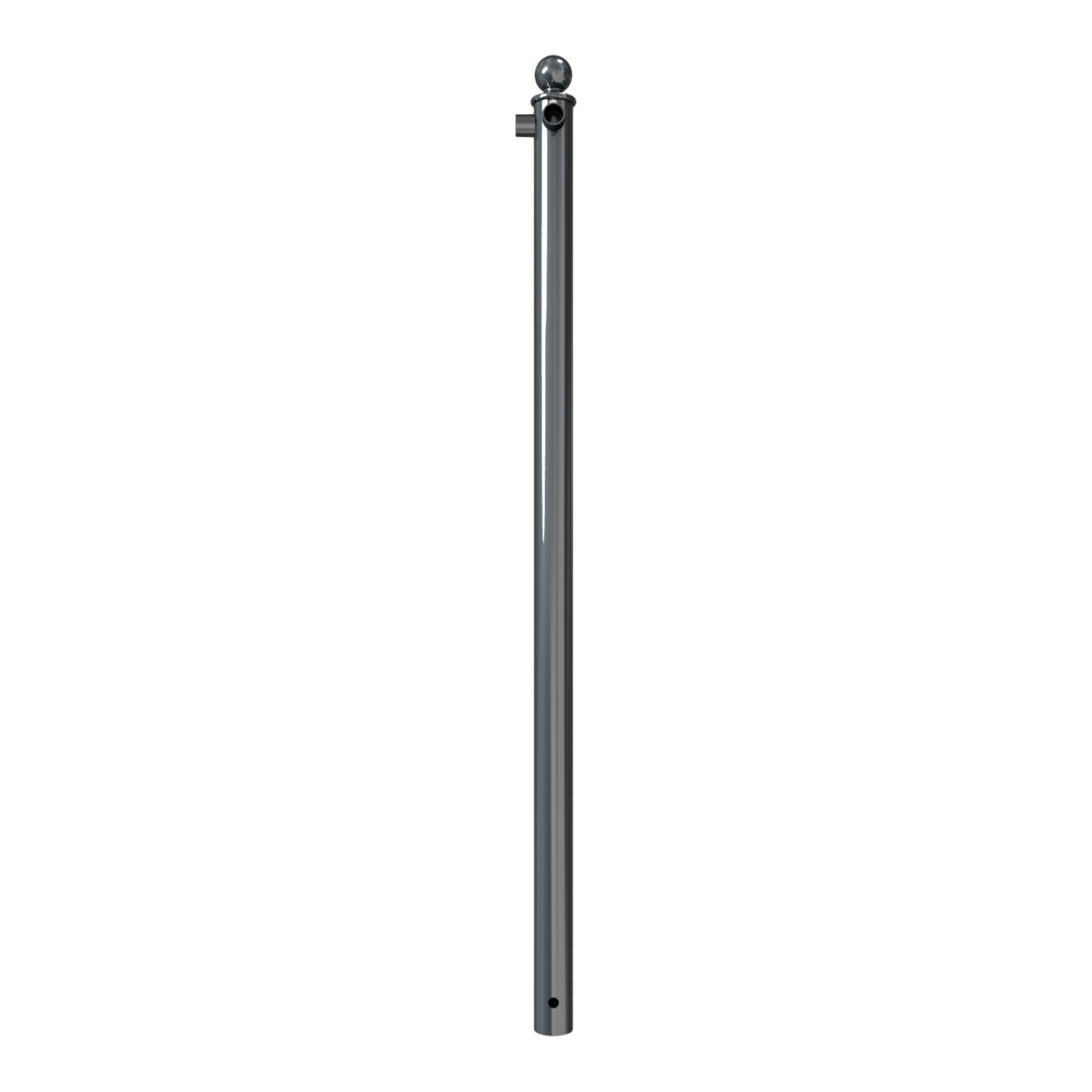 Schake Eckpfosten für Schutzgeländer Ø60mm + Alu, Kugelkopf Gesamtlänge 1500mm, für Oberholm,